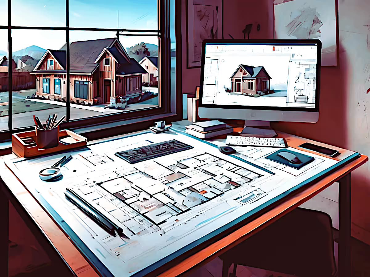 Architectural CAD model design of an ADU