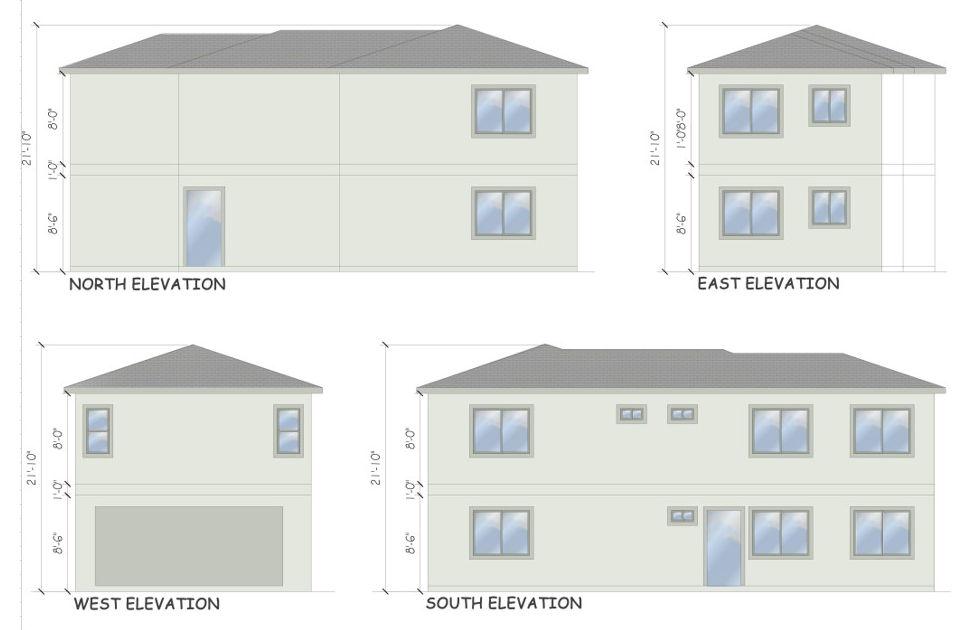Garage Addition, 2 Bedroom ADU in Burbank, 91505 (1200 sq. ft.) - Elevations