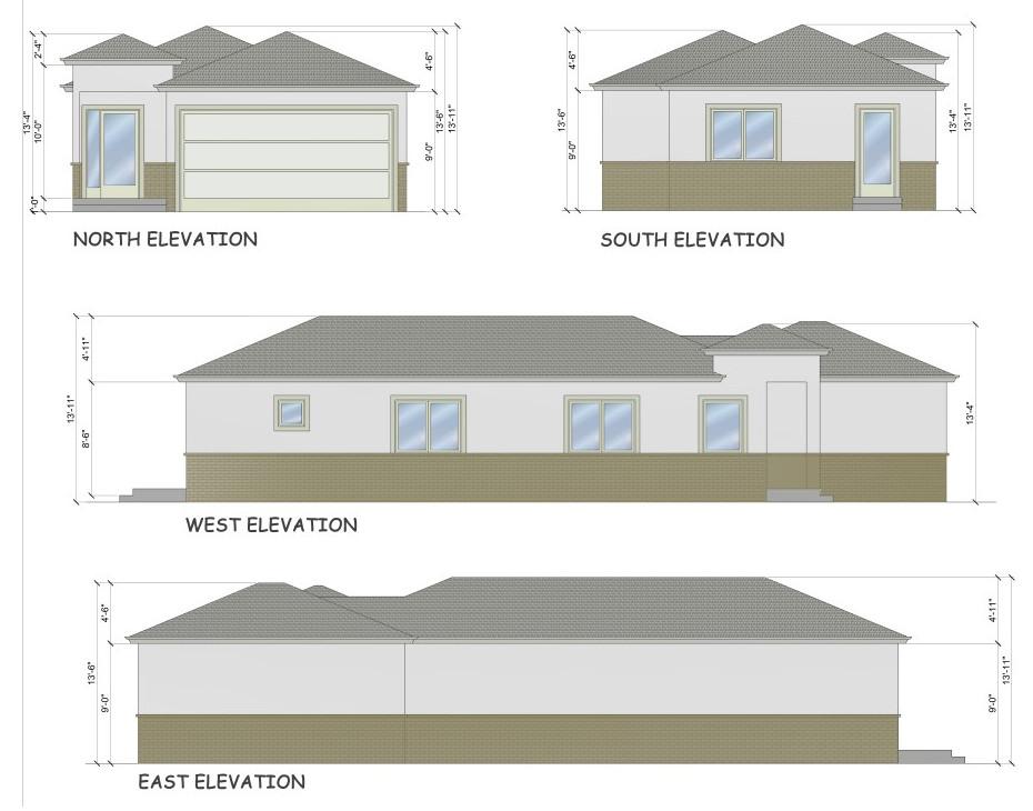 Garage Addition, 1 Bedroom ADU in Sun Valley, 91352 (800 sq. ft.) - Elevations